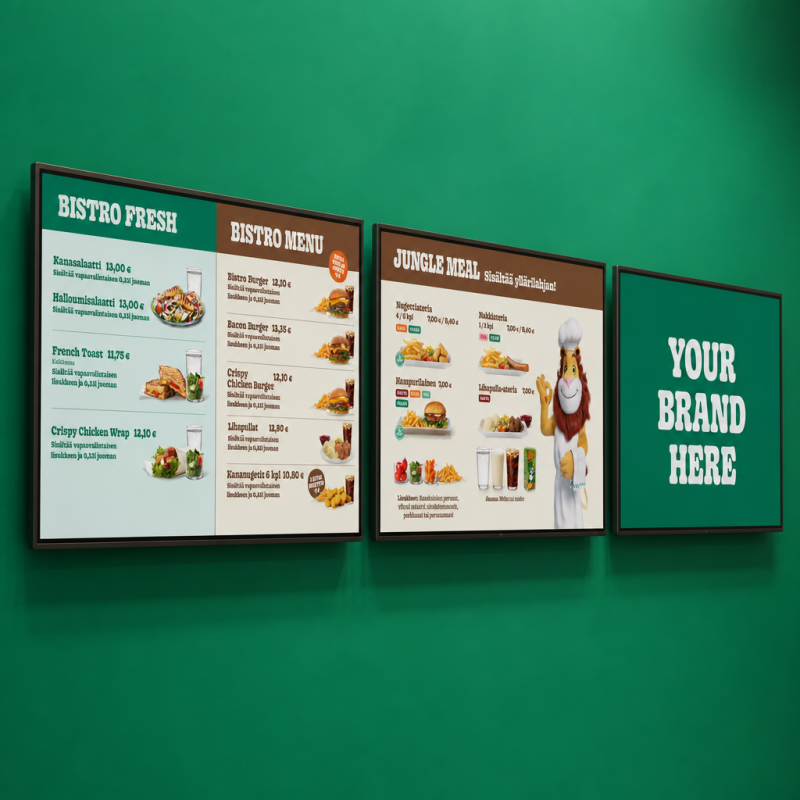 Menu board digital